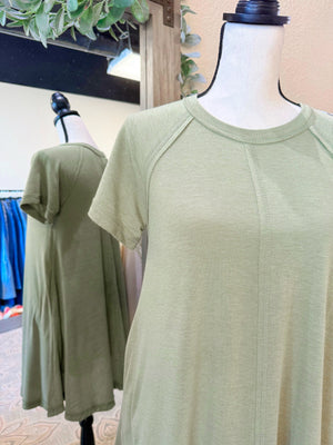 Weekender Olive Tee Dress