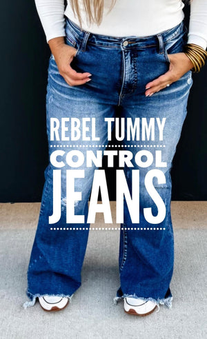 In Stock Blakeley Rebel TUMMY CONTROL Jeans -Three inseams available to a 5X