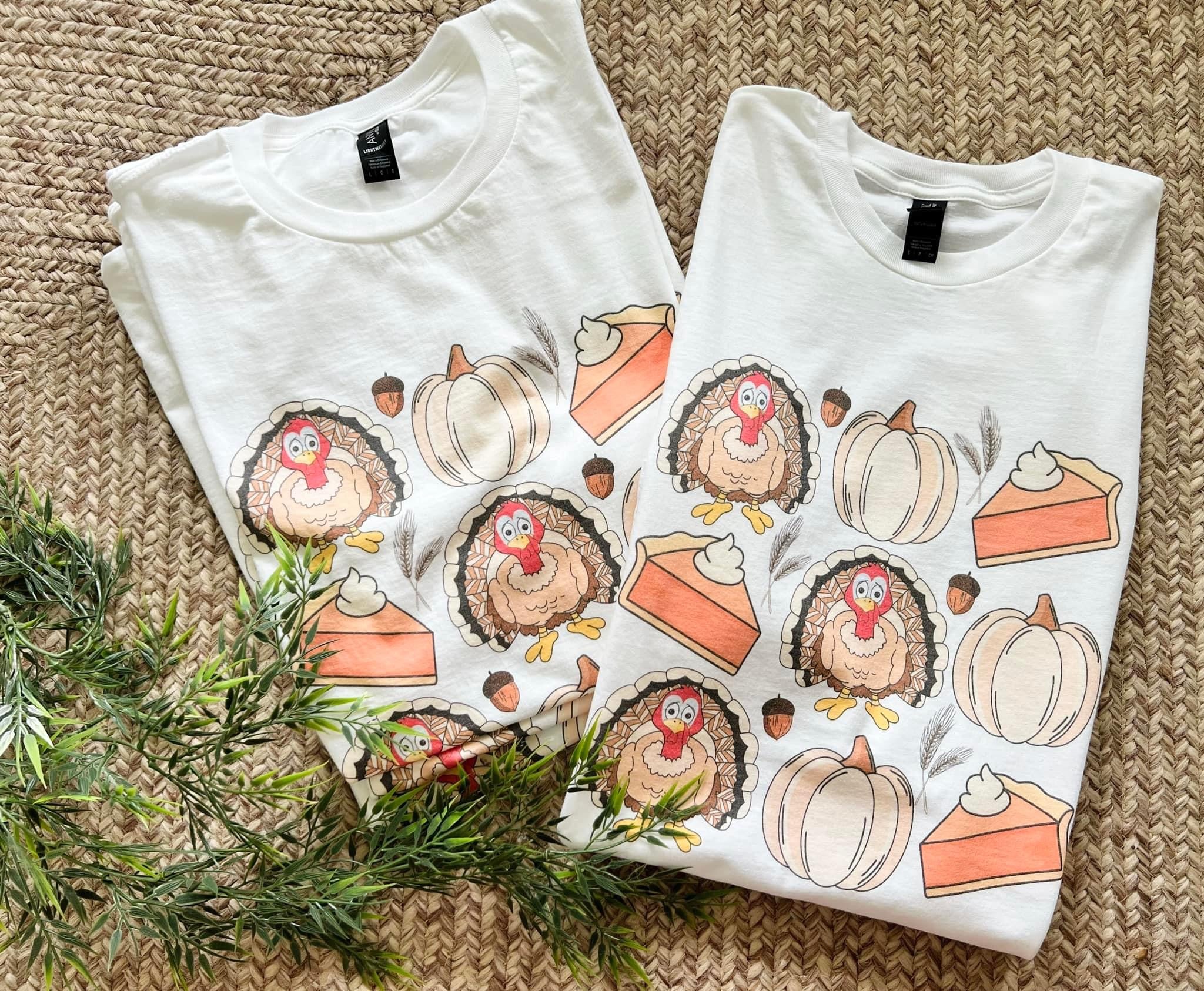 Rows Of Cute Thanksgiving Tee