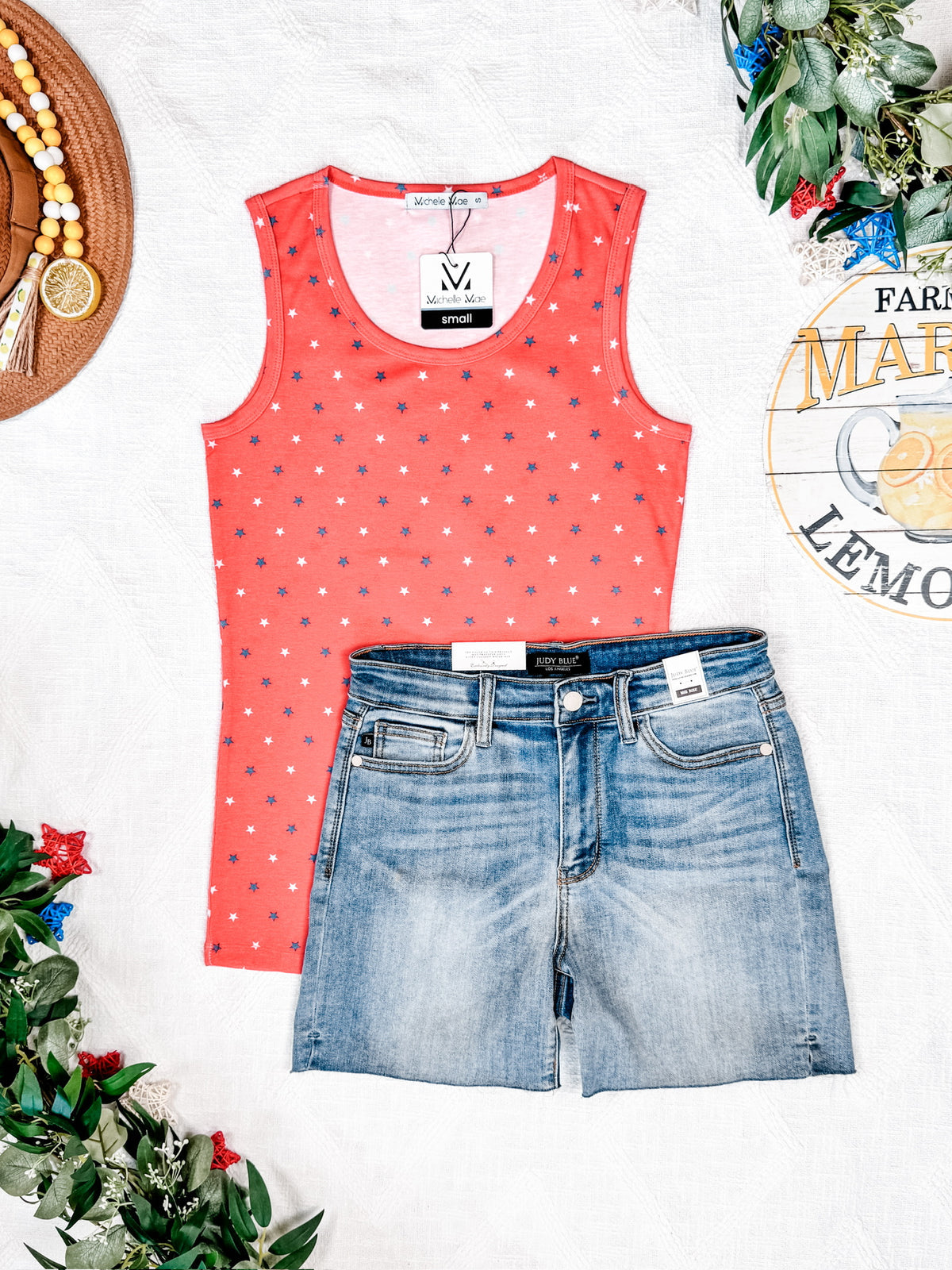 Ava Tank Red Freedom Stars