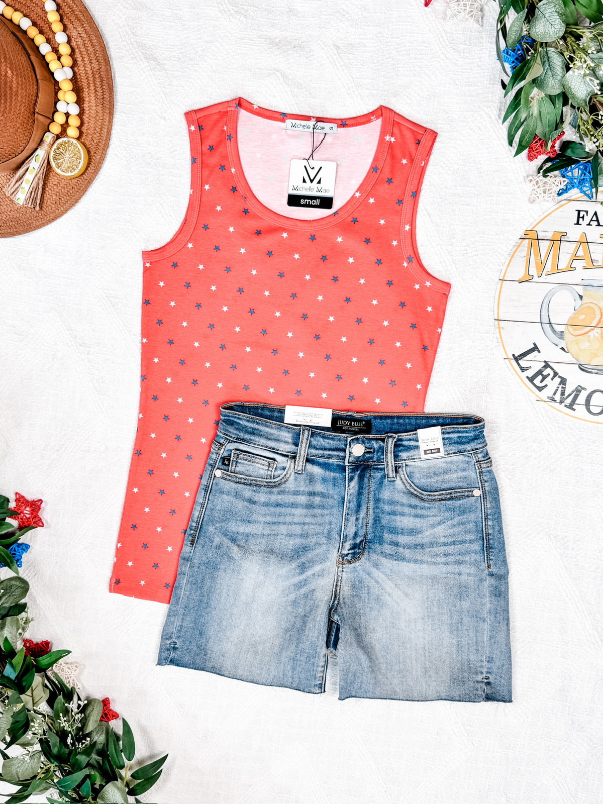 Ava Tank Red Freedom Stars