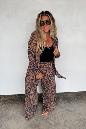 ✨PREORDER ✨Reese Ribbed Cardigan Zebra