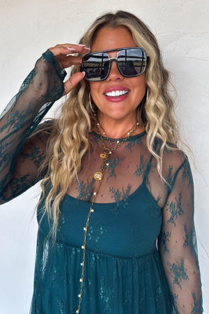 ✨PREORDER ✨ Evangeline Lace Dress Teal