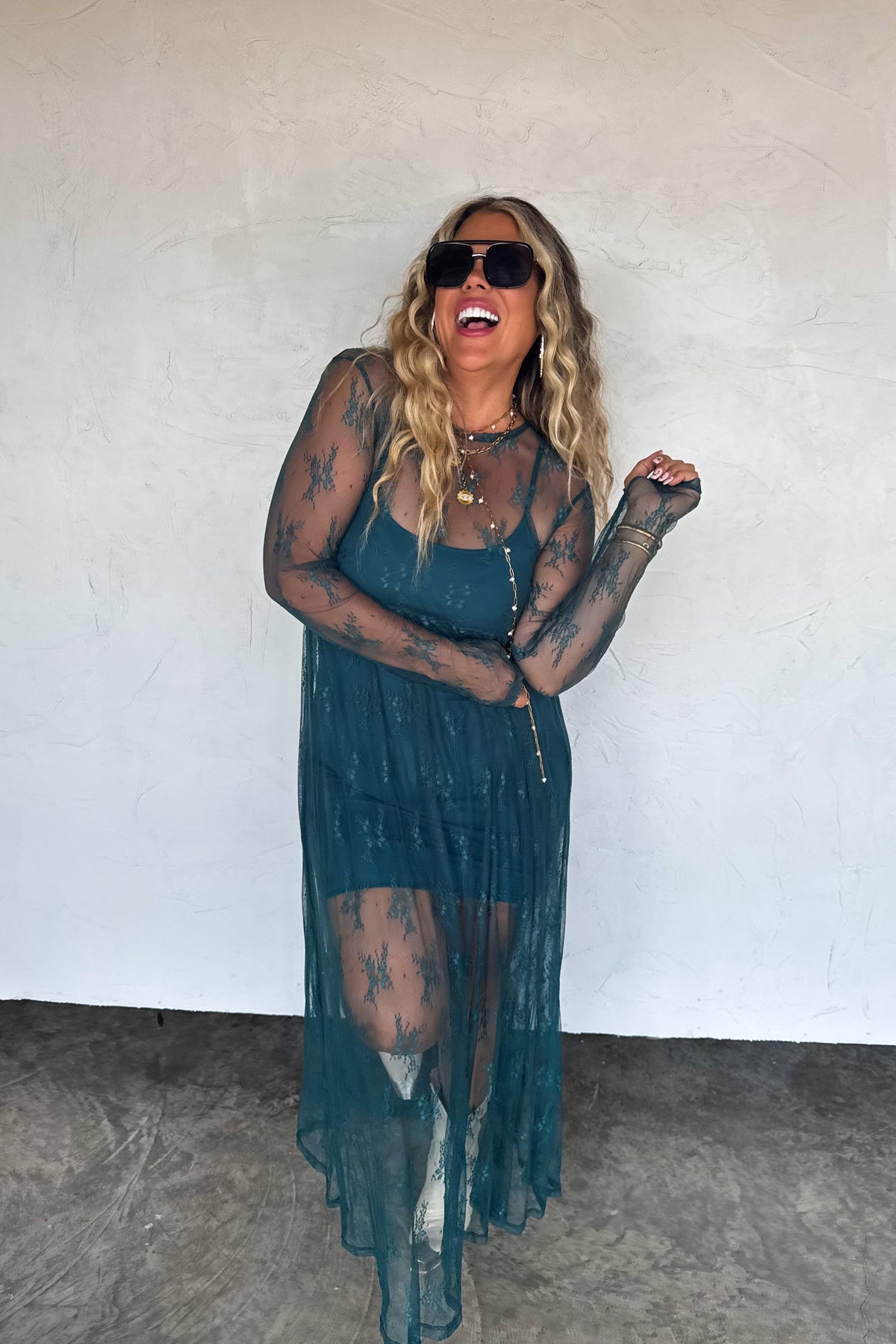 ✨PREORDER ✨ Evangeline Lace Dress Teal