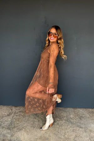 ✨PREORDER ✨ Evangeline Lace Dress Mocha