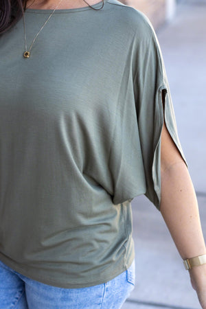 Darcy Dolman Top Olive