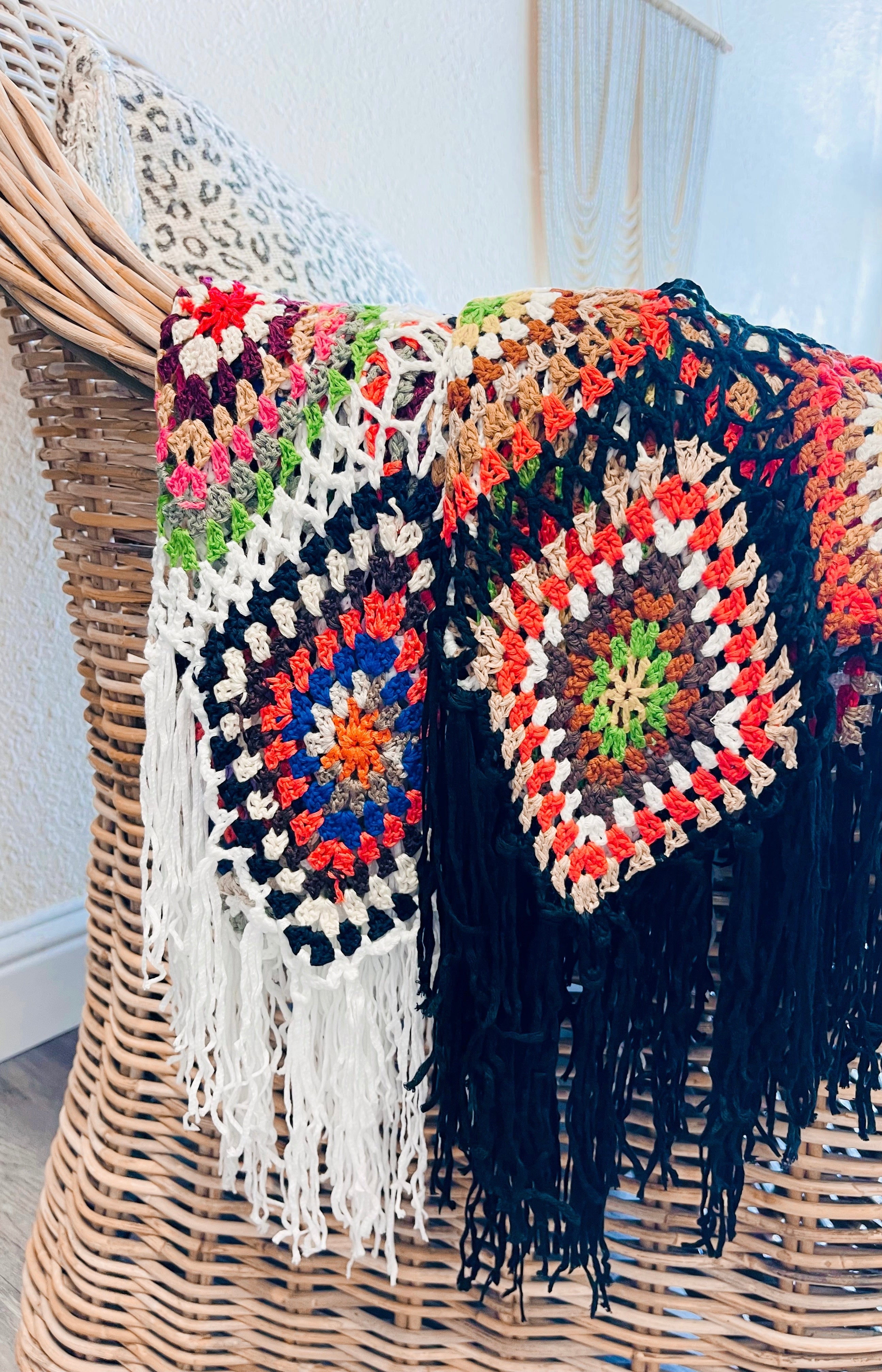 Black Summer Gypsy Crochet Top