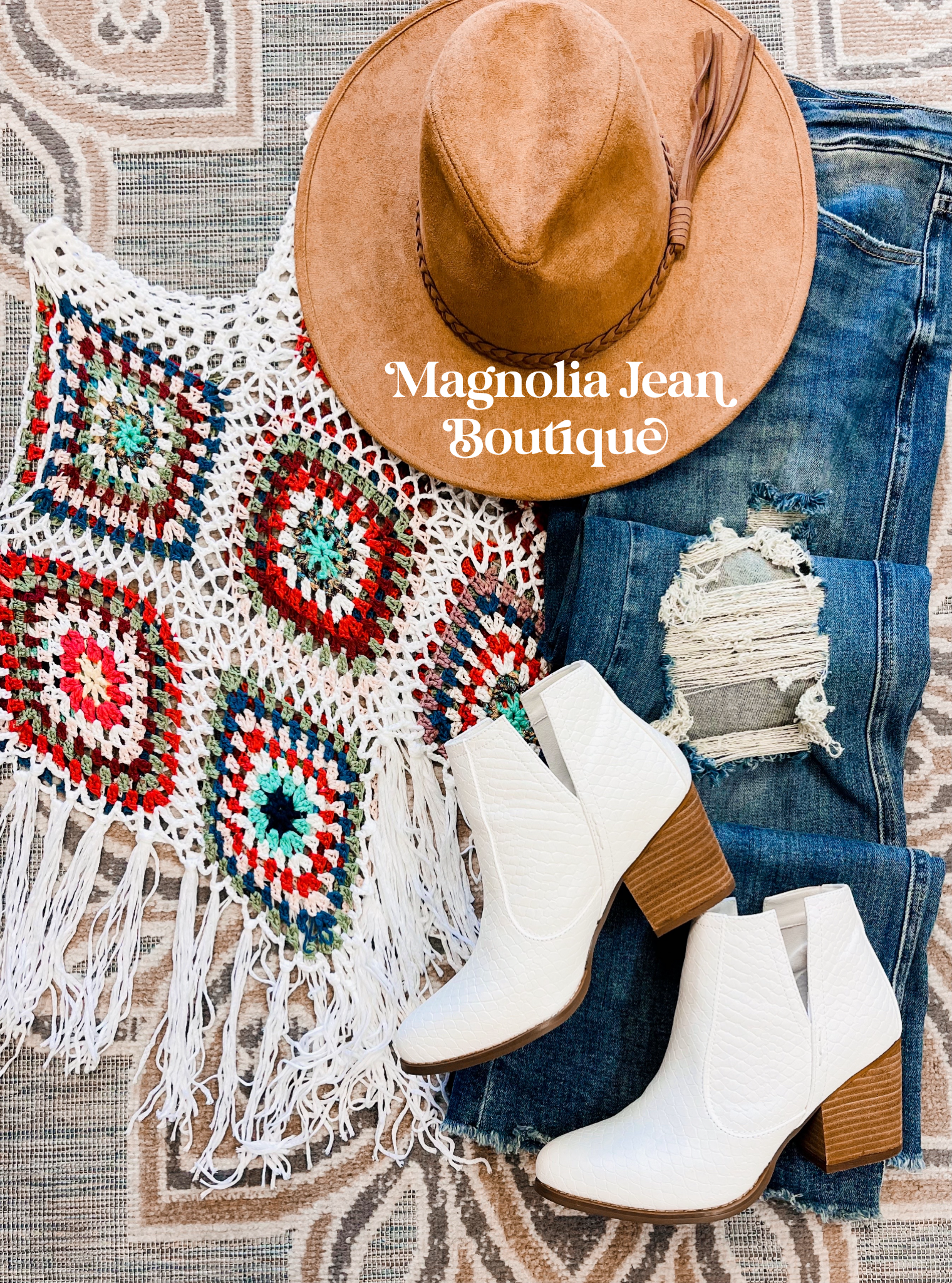 White Summer Gypsy Crochet Top