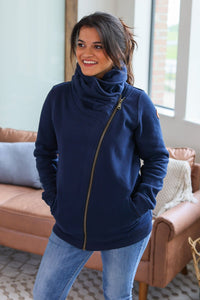 Quinn ZipUP Cowl Navy