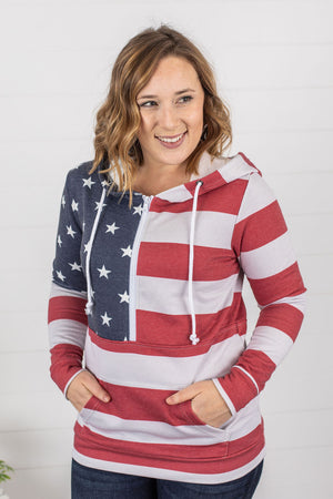 Stars & Stripes Half Zip Hoodie