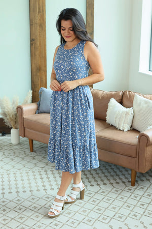 Bailey Dress Denim Blue Floral