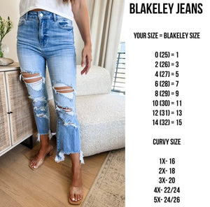 IN STOCK Blakeley Urban Distressed Crop Jeans