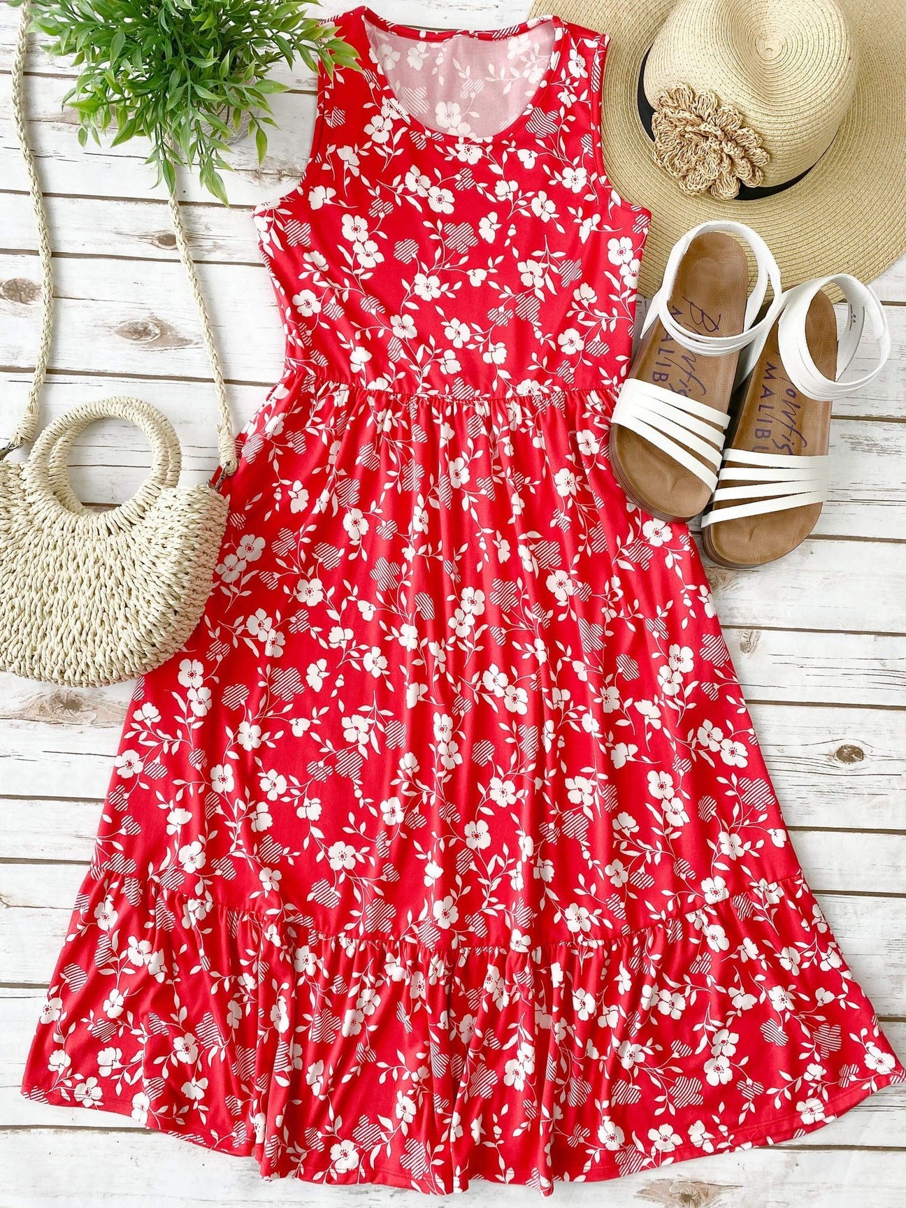 Bailey Dress Red Floral