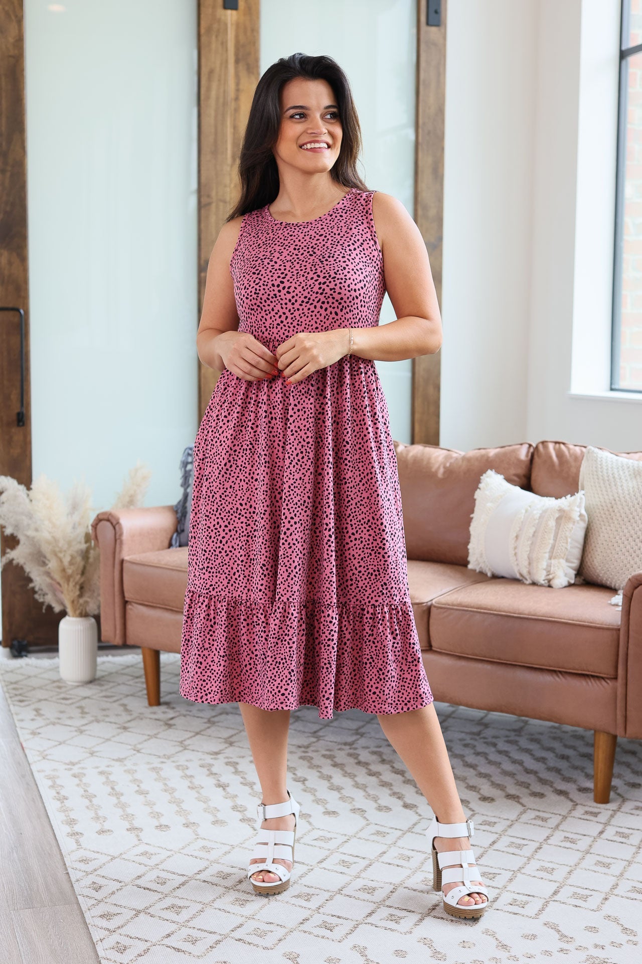 Bailey Dress Pink Dot