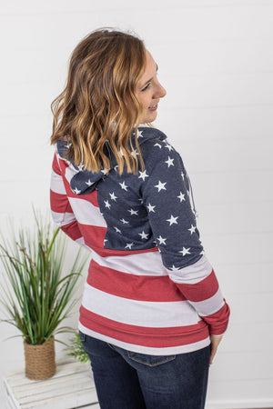 Stars & Stripes Half Zip Hoodie