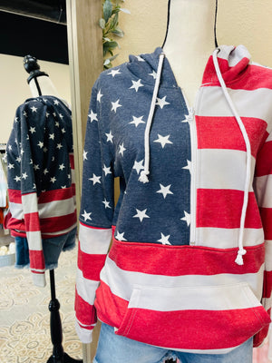 Stars & Stripes Half Zip Hoodie