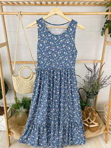 Bailey Dress Denim Blue Floral