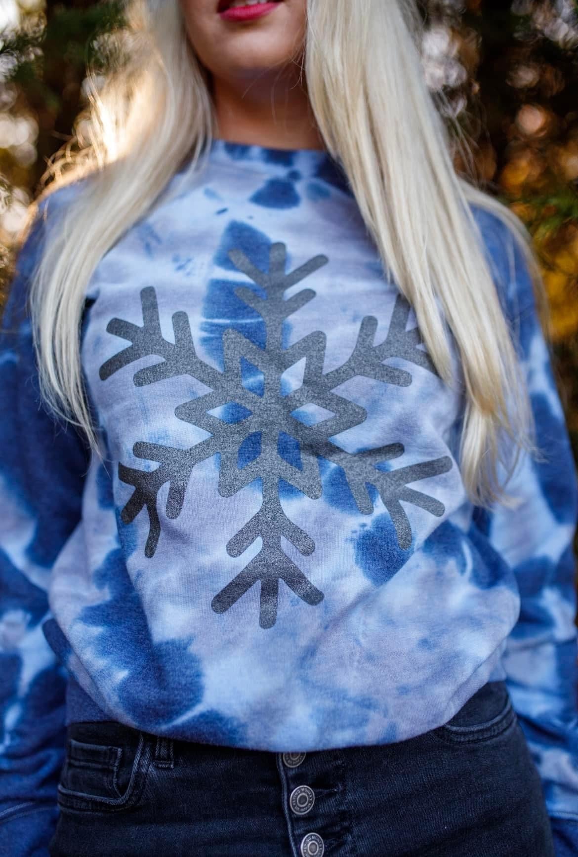 Let It Snow Glitter Snowflake Sweatshirt