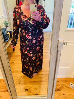 Stella Burgundy Floral Dress