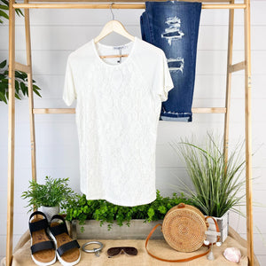 Juliet Lace Tee White