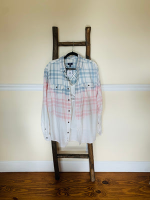 Upcycled Bleached Flannel LARGE
