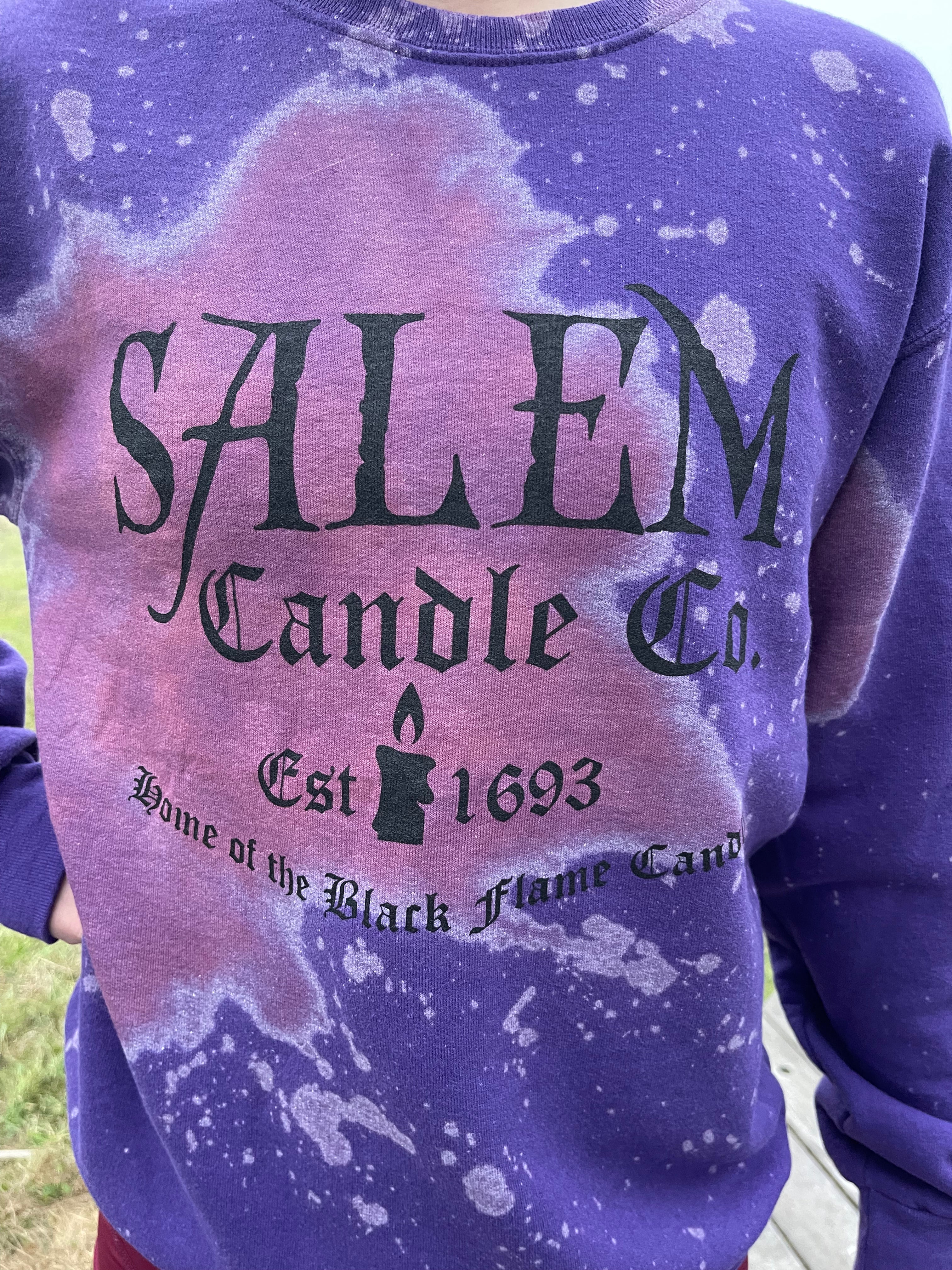 Salem Candle Co. Sweatshirt Distressed Sweatshirt