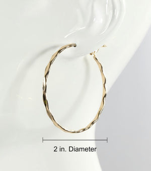 Harmony Twist Hoops Silver Or Gold