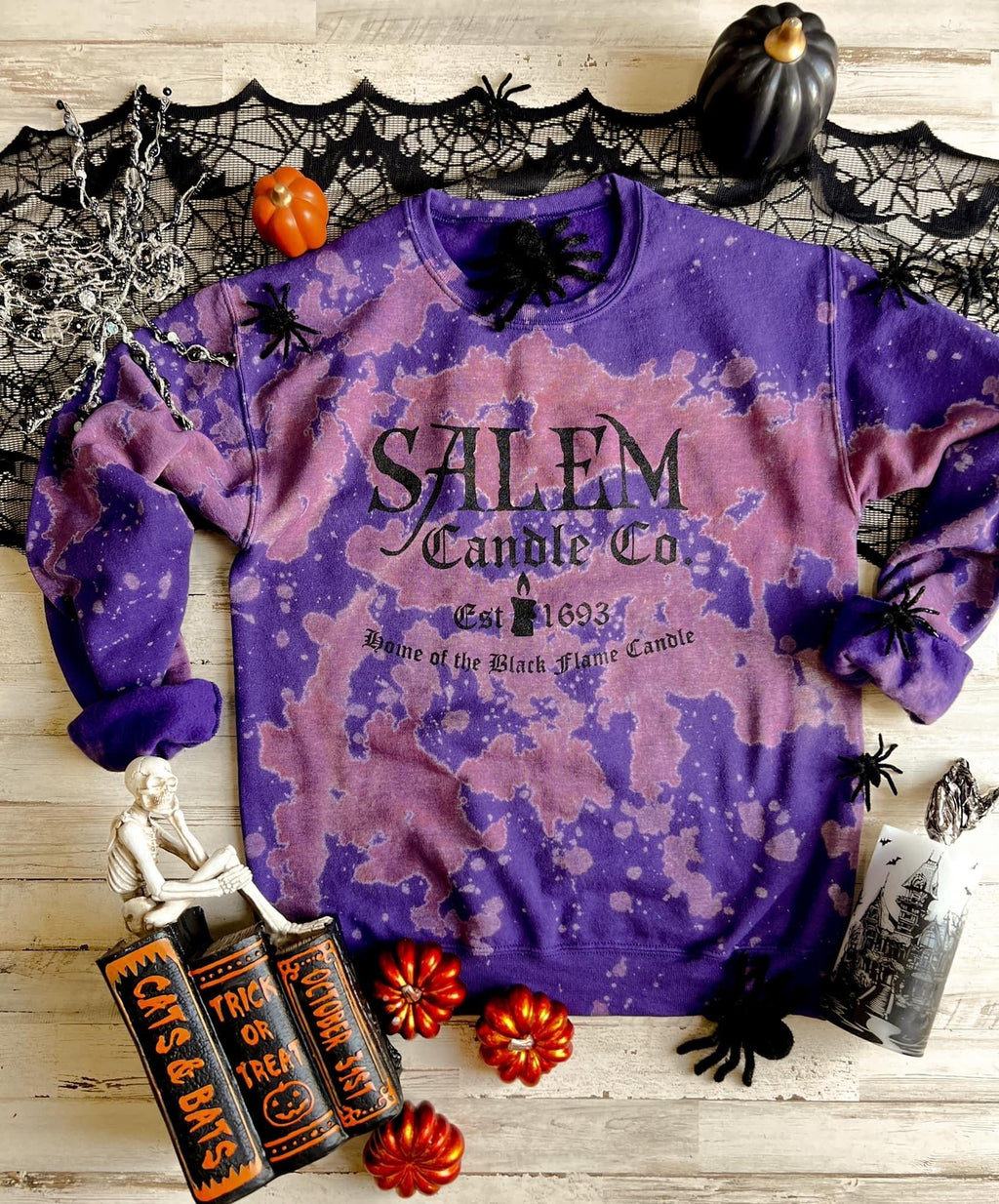 Salem Candle Co. Sweatshirt Distressed Sweatshirt