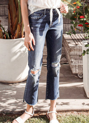 North End Stretch Crop Flare Jeans