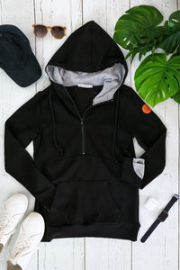 Triple Stretch Classic Black Half Zip Hoodie