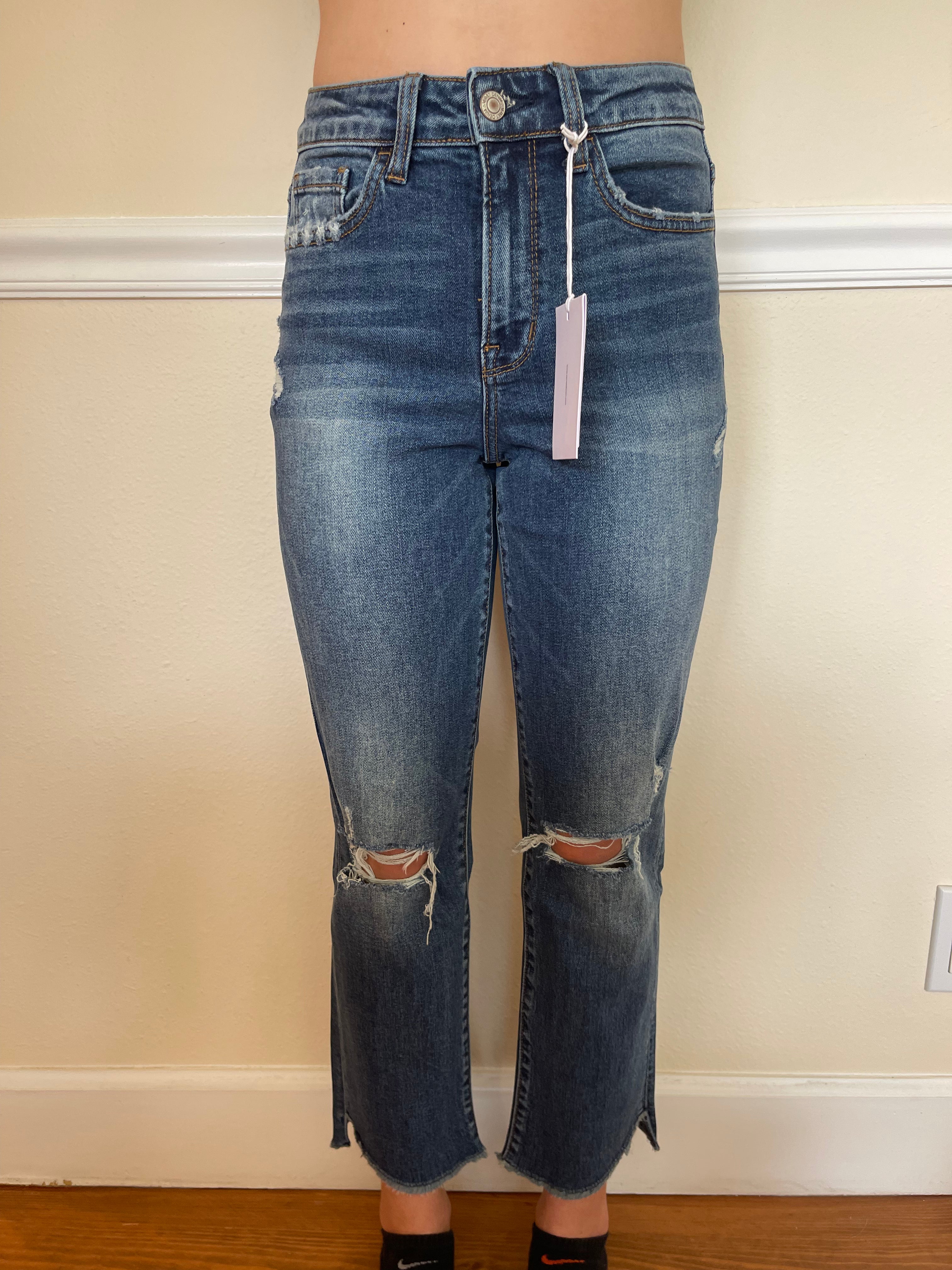 North End Stretch Crop Flare Jeans