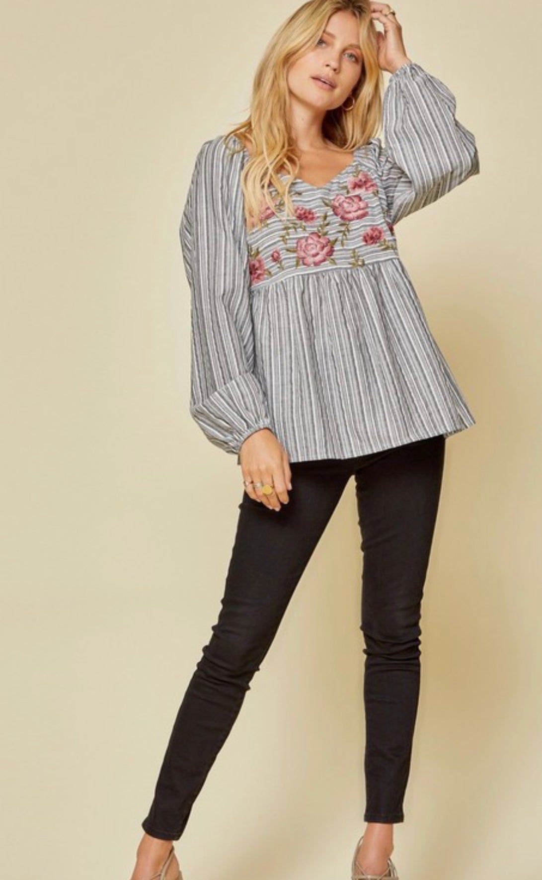 Gypsy Rose Embroidery Top