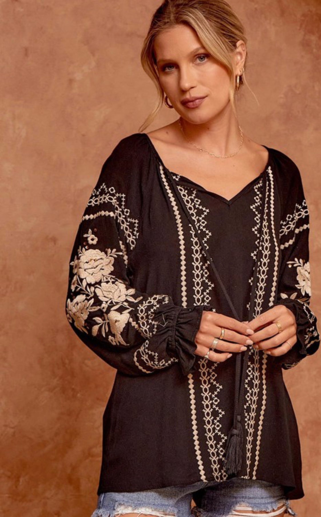Gypsy Love Embroidery Top