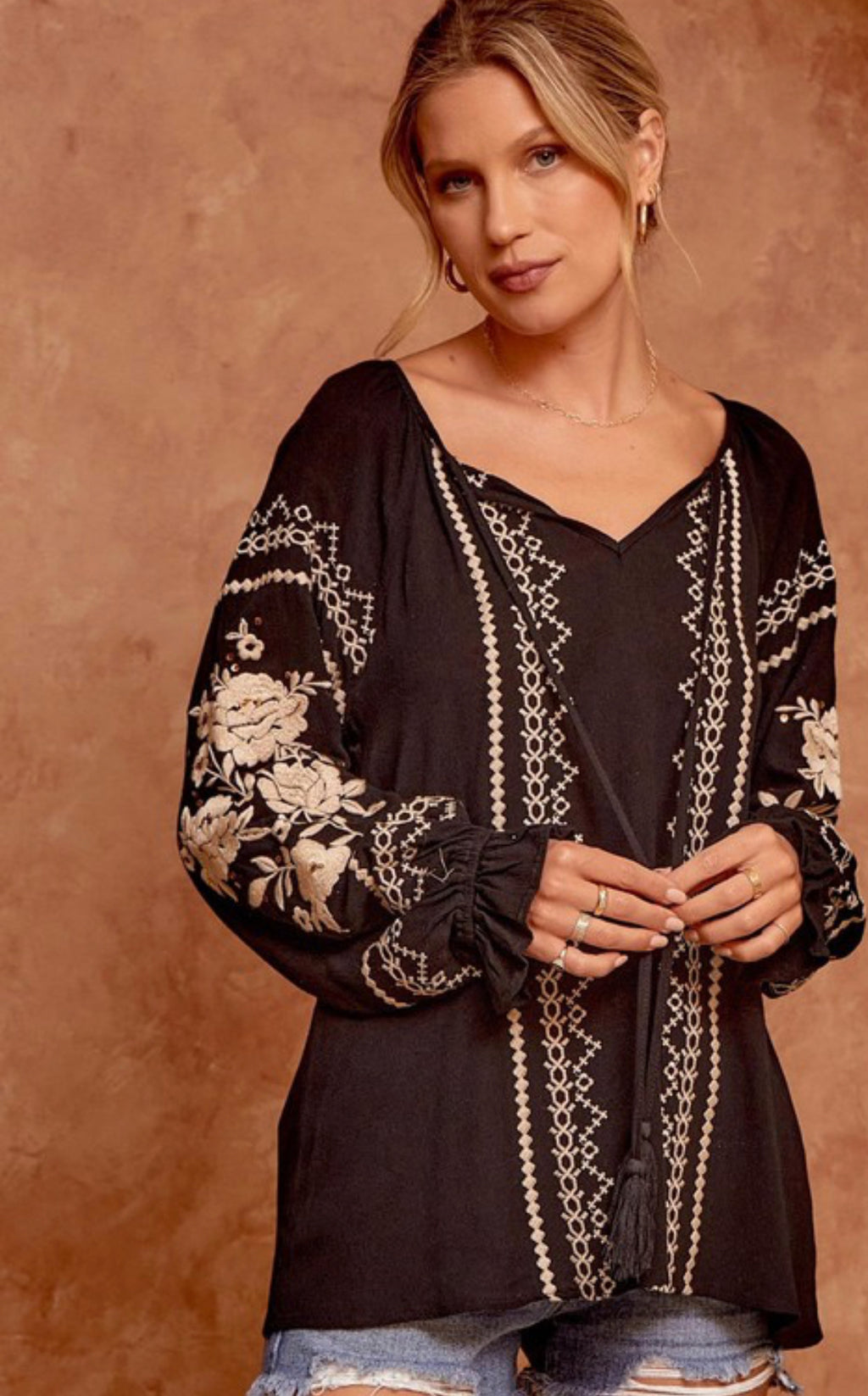 Gypsy Love Embroidery Top