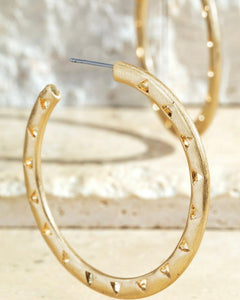 Athena Gold Hoops