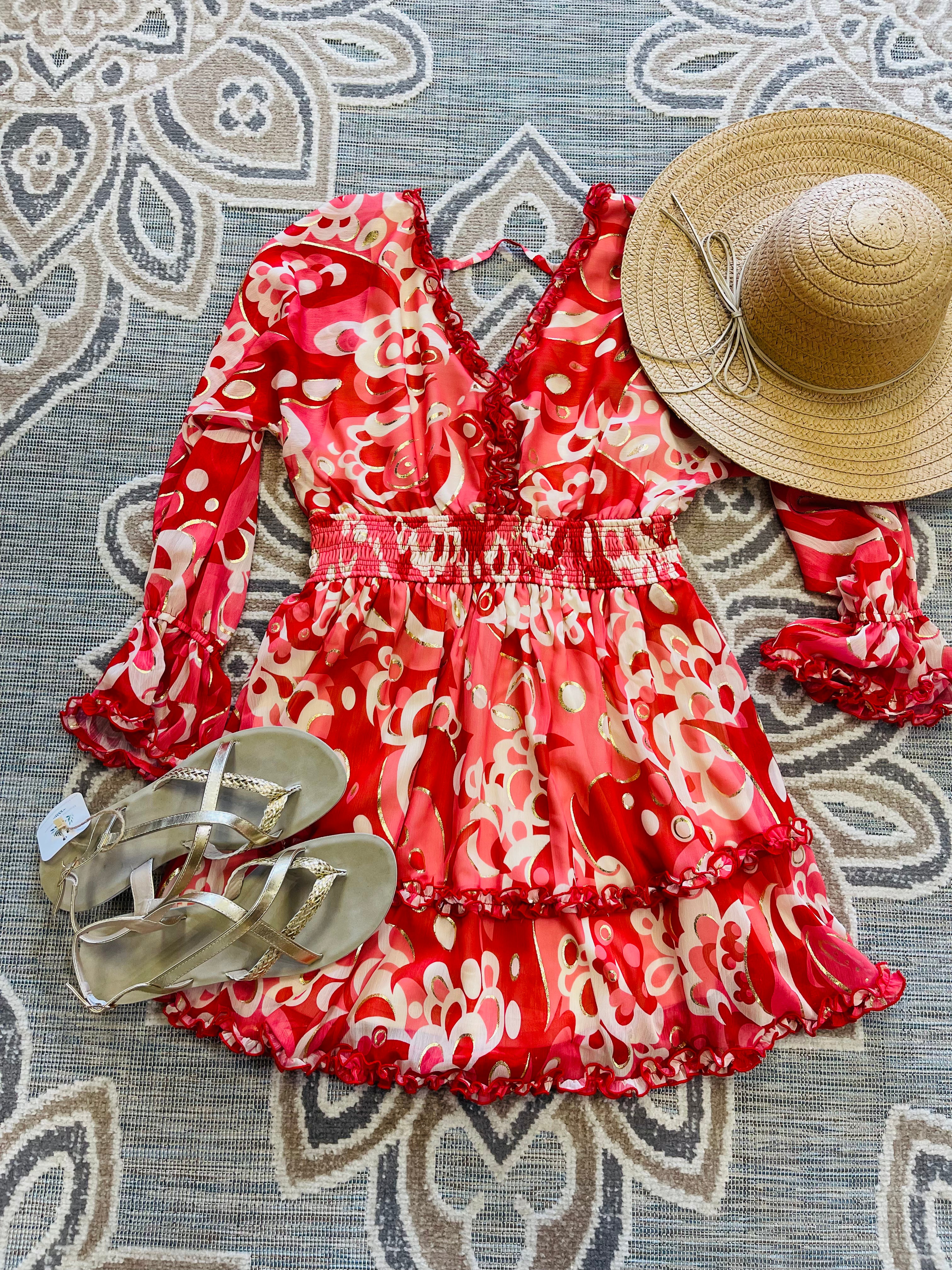 Take Me To Brunch Dress Coral
