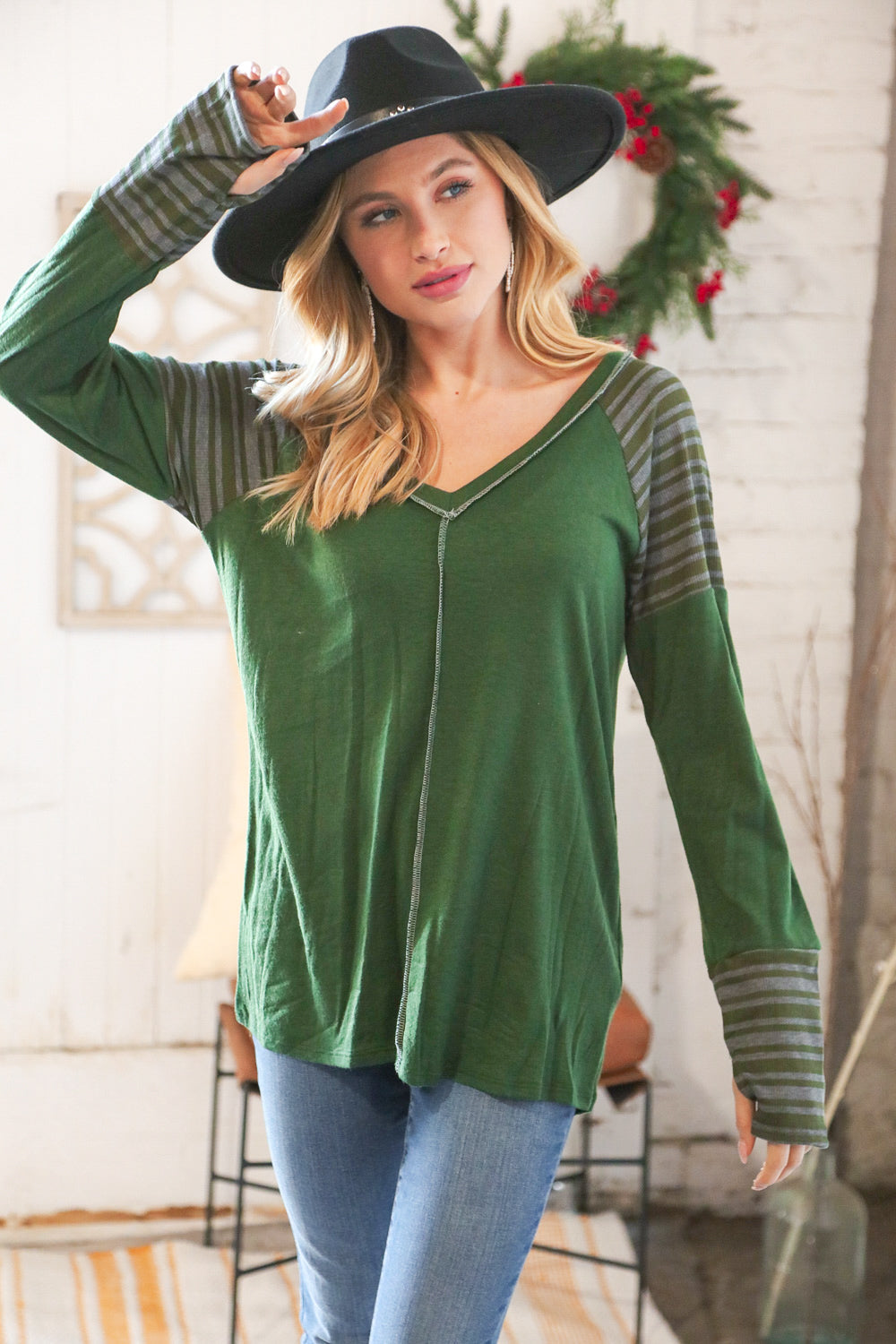 End Of The Road Olive Tunic