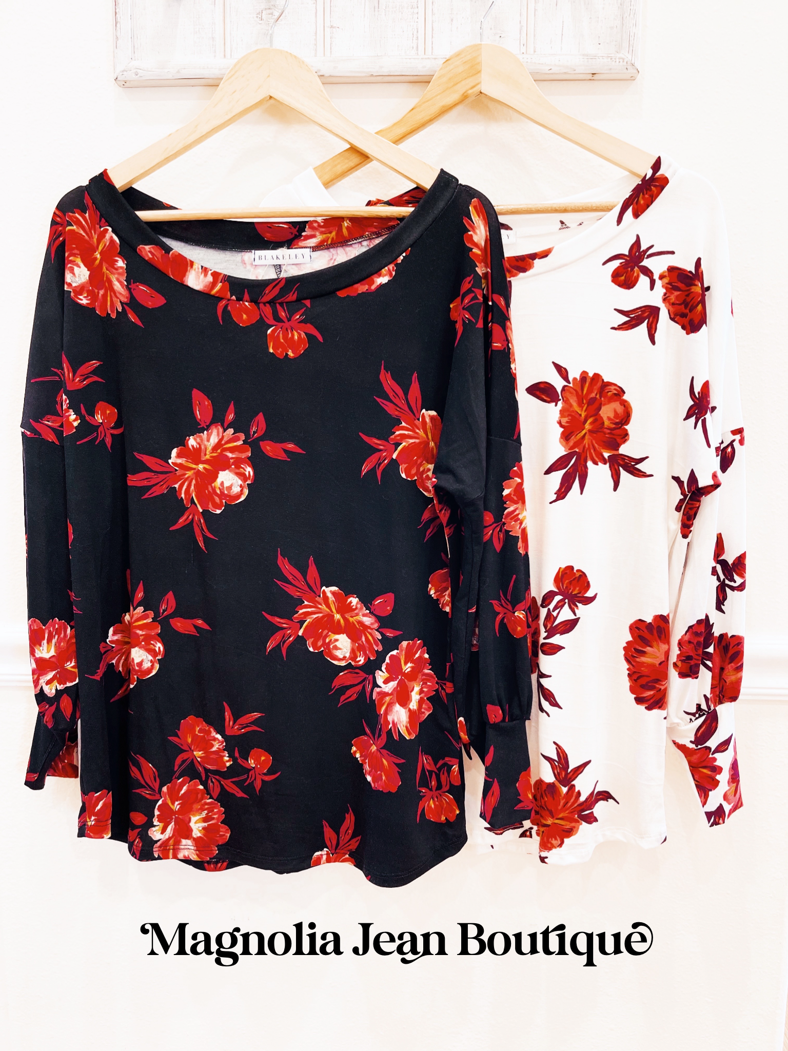 Caroline Top Black Floral