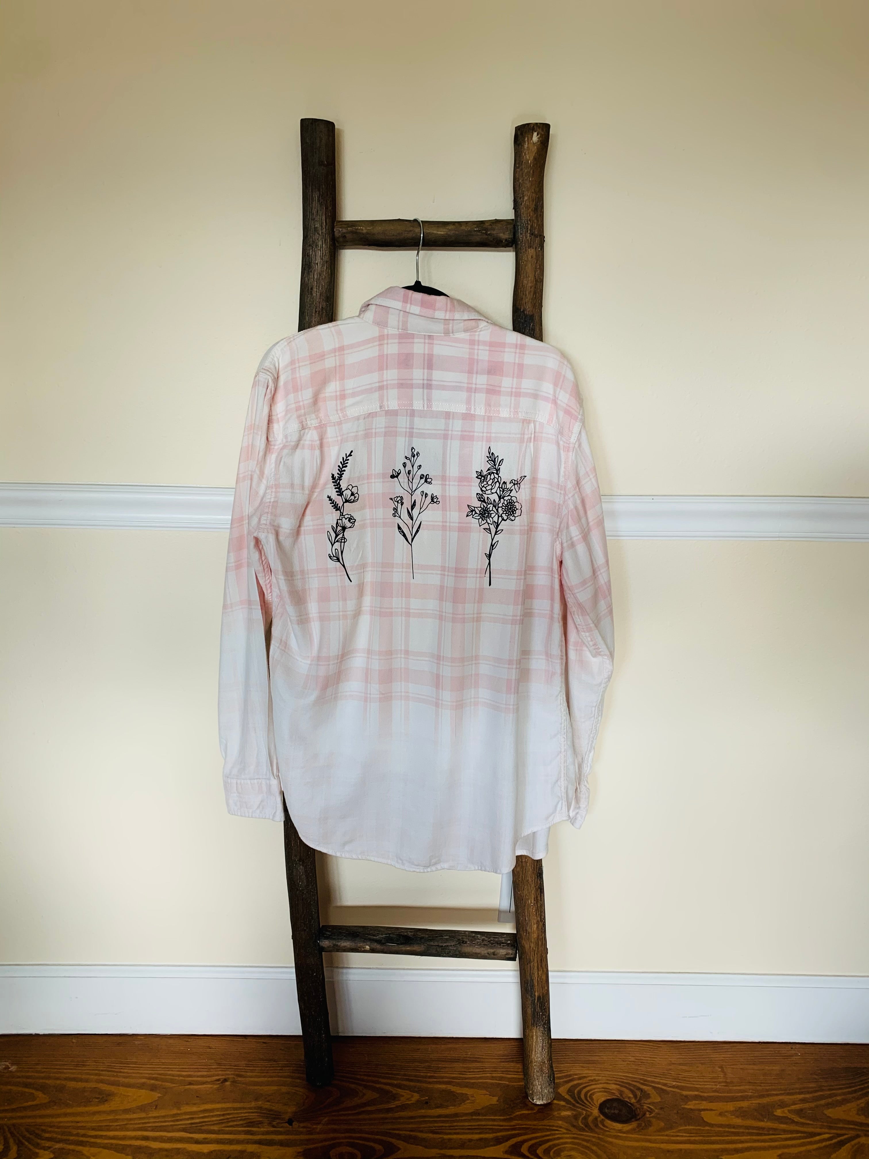 Upcycled Bleached Flannel MEDIUM