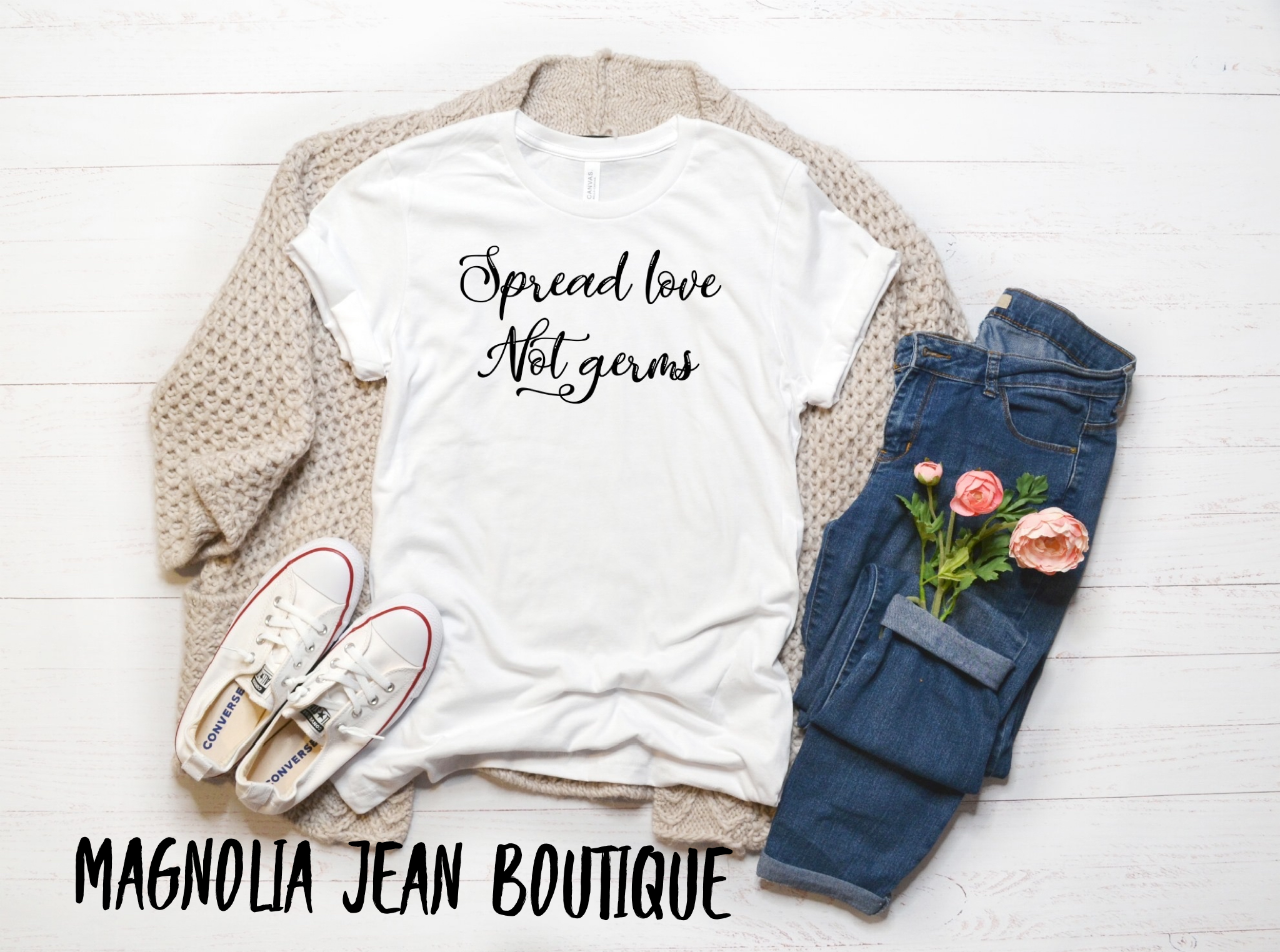 Spread Love Not Germs Graphic Tee