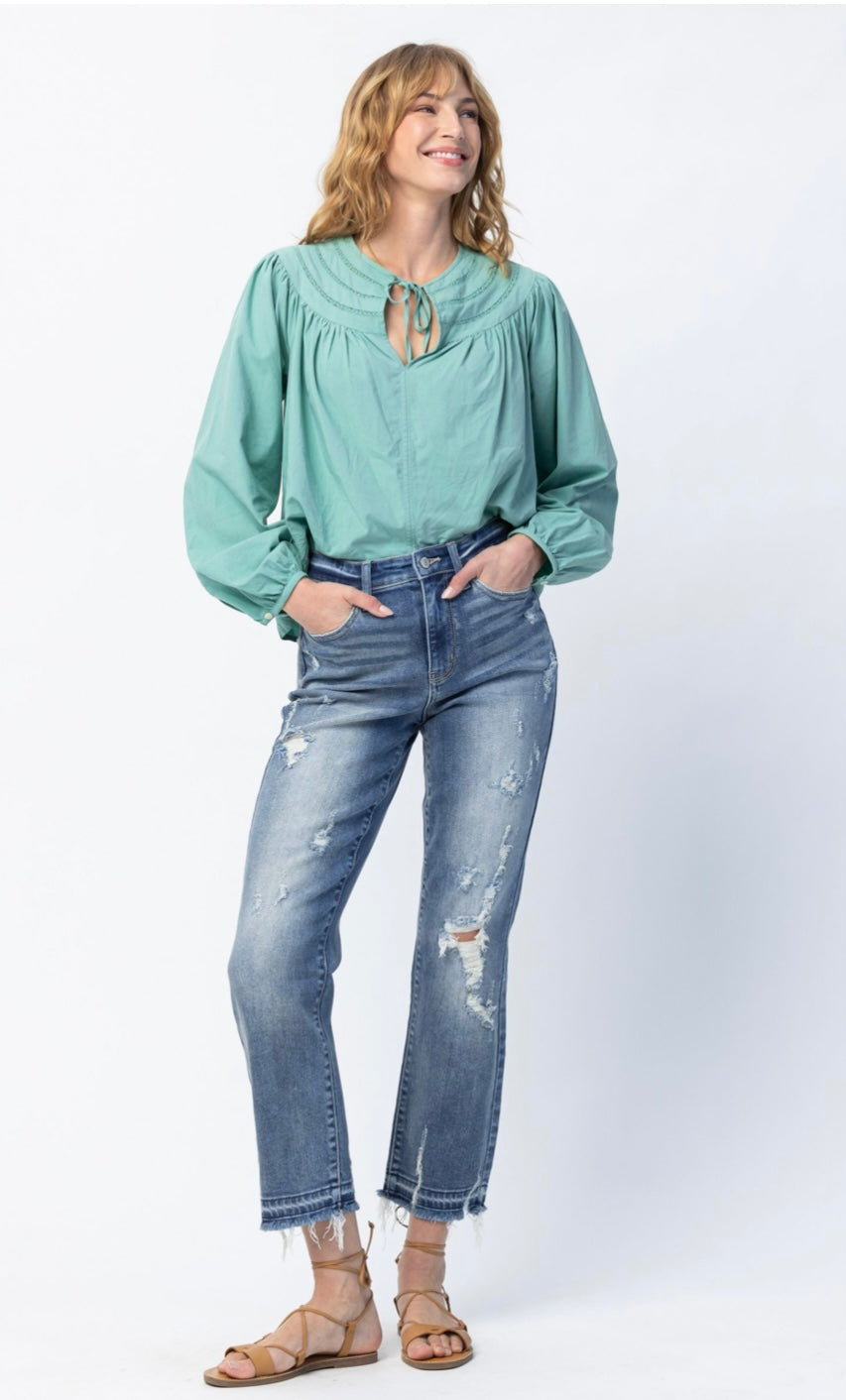 Kelly High Rise Crop Jeans