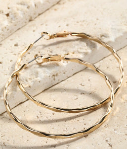 Harmony Twist Hoops Silver Or Gold
