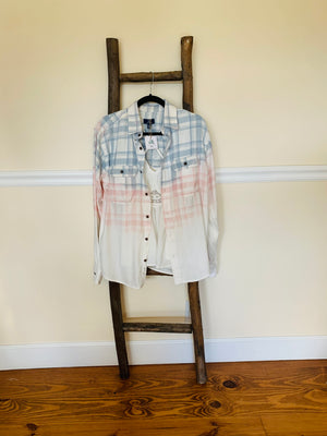 Upcycled Bleached Flannel SMALL